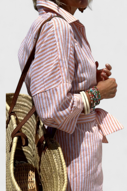 Sherlyn Abito chemisier di Righe con stile Senza tempo