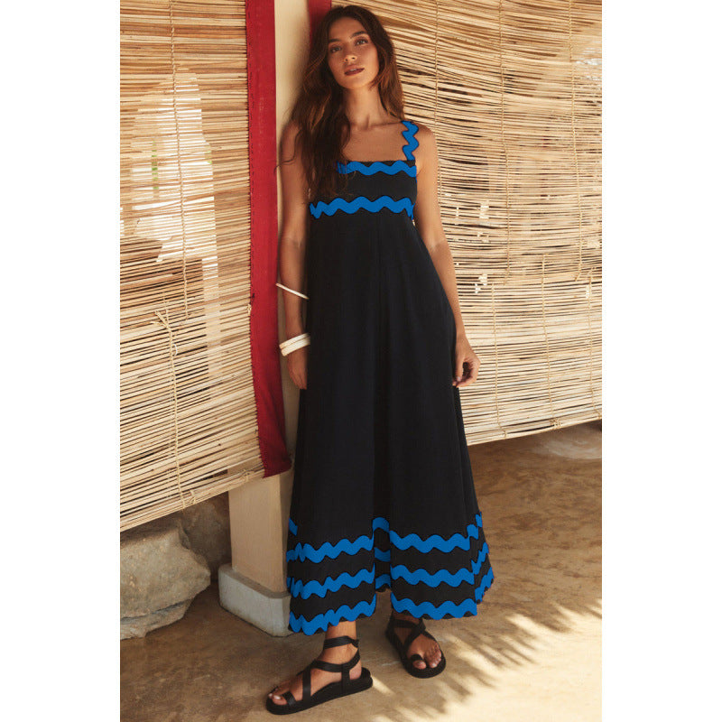 Wrenley - Abito Maxi Boho con Scollo Cortado