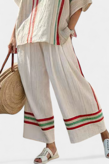 Truvane | Blusa Boho di Impressione Comoda e Pantaloni Sueltos
