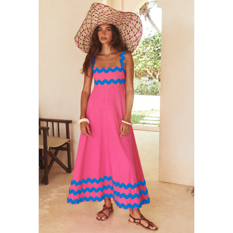 Wrenley - Abito Maxi Boho con Scollo Cortado