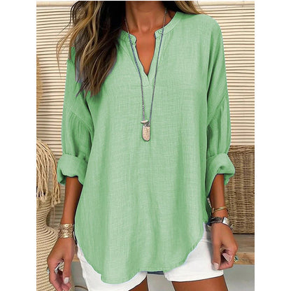 Hazel – Blusa con collo a V dal taglio rilassato