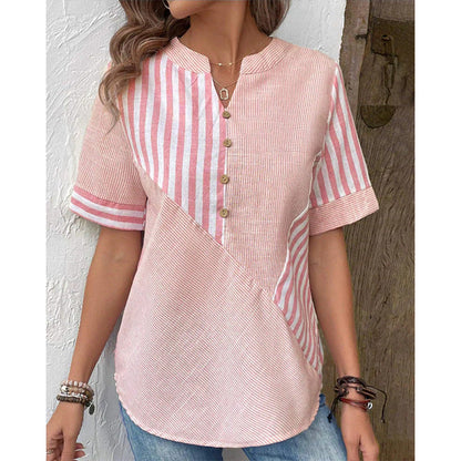 Abby – Blusa di Bottoni a Righe