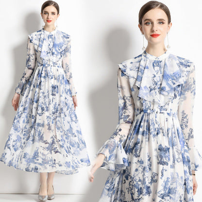 Gabby | Abito Elegante con Stampato di Tinta