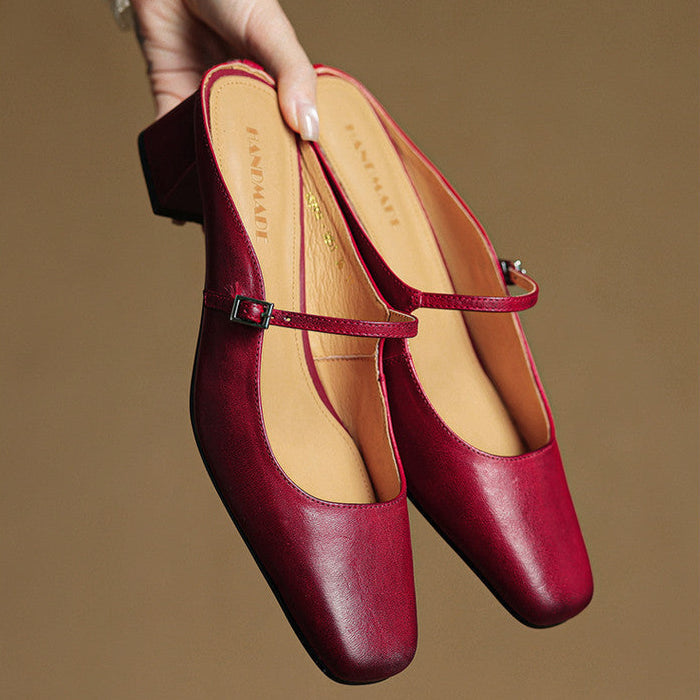 Alicia – Mules in pelle naturale