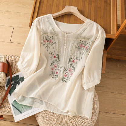 Tamsina – Blusa Rilassata Ricamata