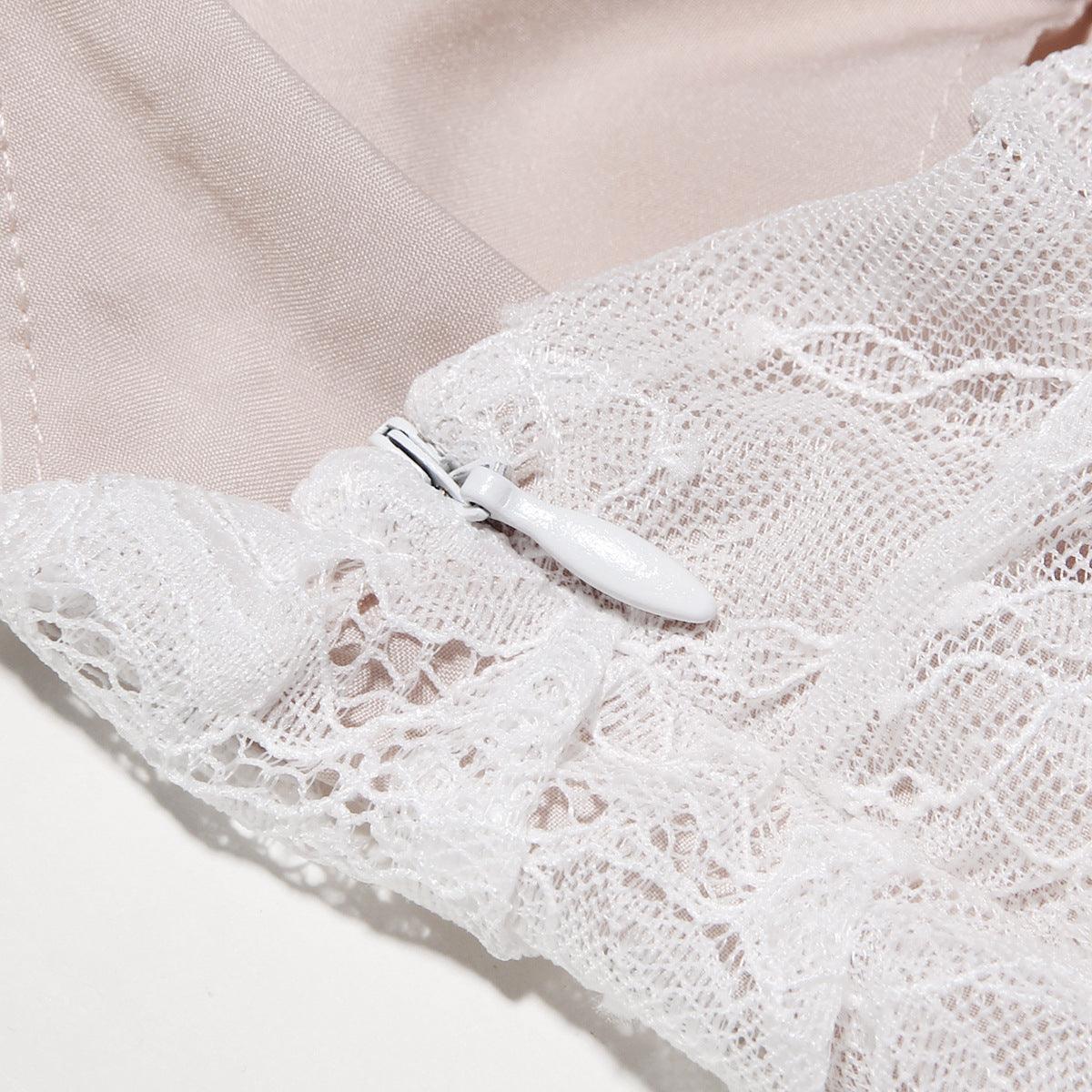 CELESTE - Abito maxi in pizzo