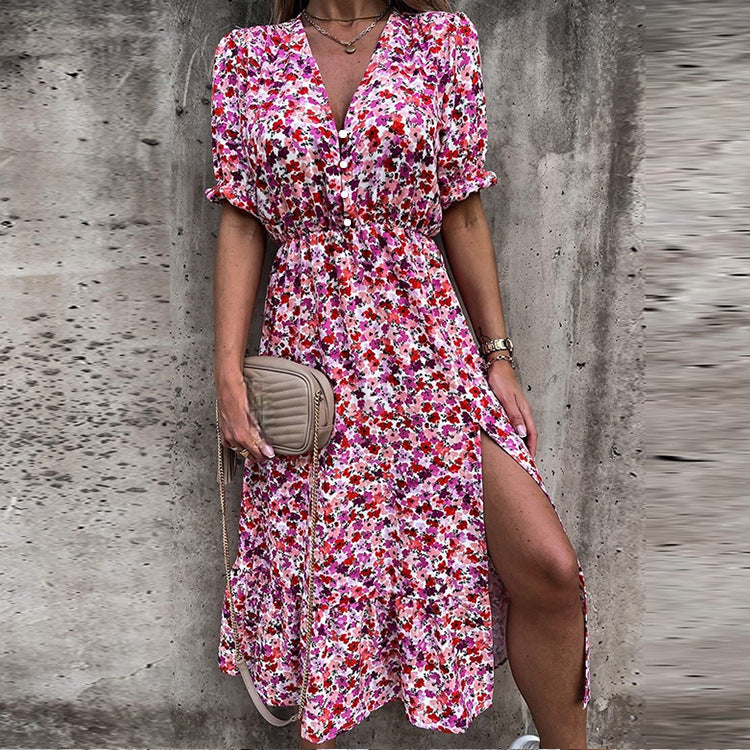 Naila™ - Abito Floreale Elegante