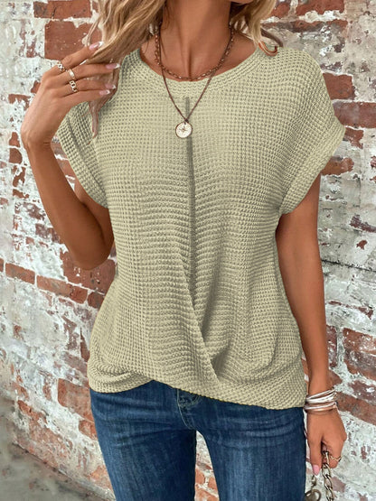 Tegan – Maglietta Casual di Maglia in Tessuto di Panal