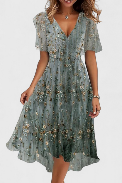 Carene Abito midi con scollo a V