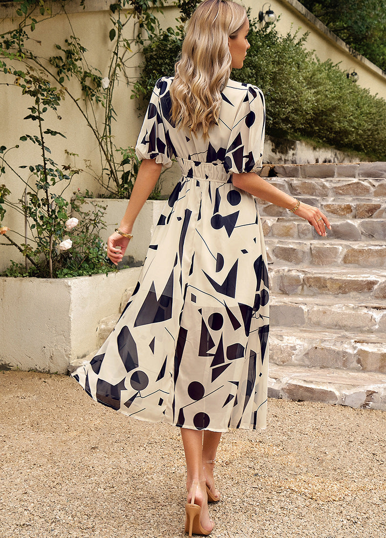 Flore - Abito Elegante con Motivo Floreale