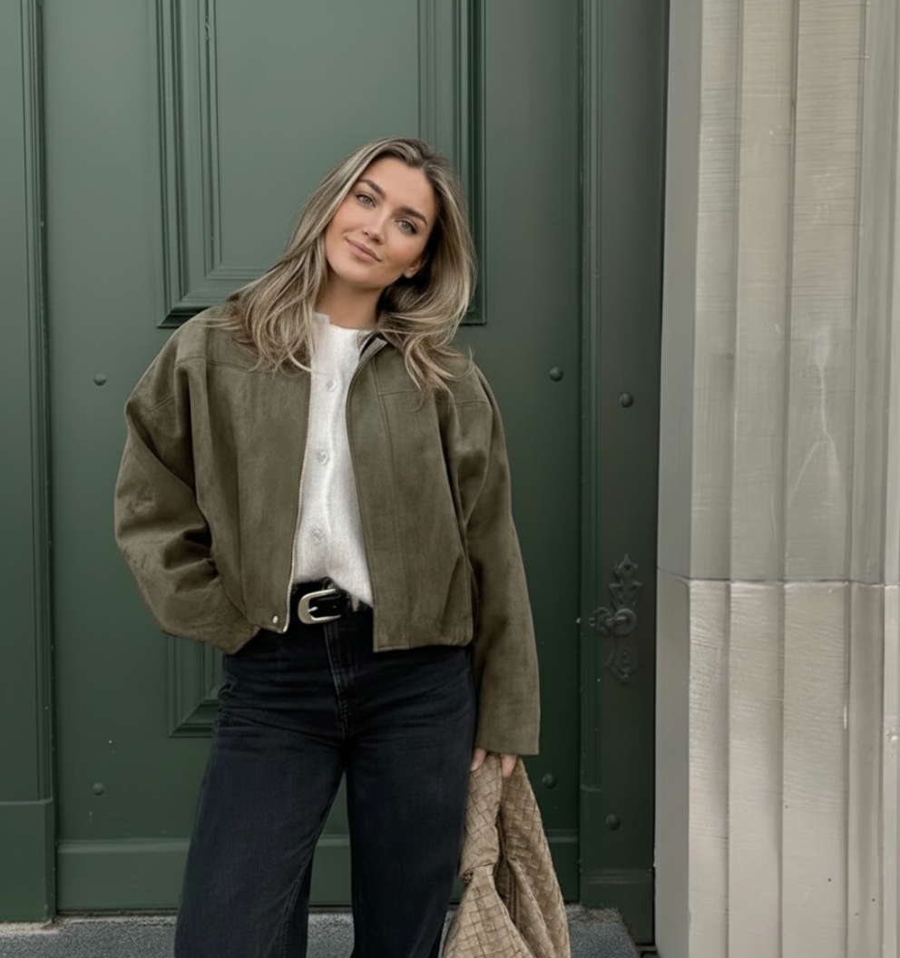 Giacca Diana – Bomber oversize Verde oliva