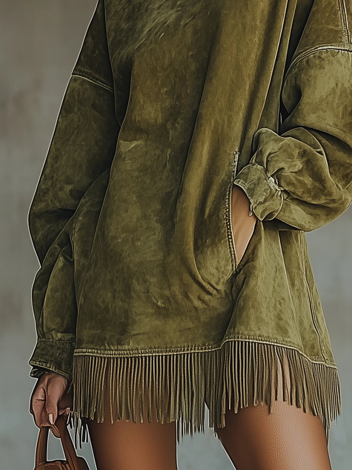 Narelsa | Abito Oversized con Flecos