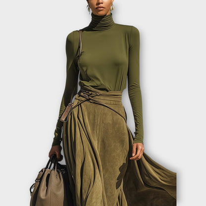 Set Gonna Flotante Oliva Luxe
