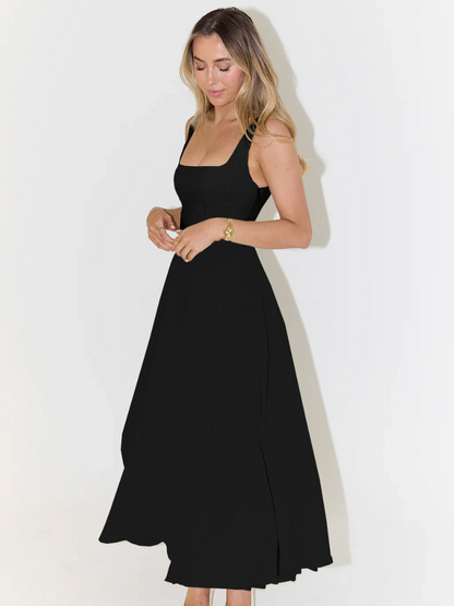 Robe Midi Elegante con Scollo quadrato - Taglio Flattering Senza Tiempo