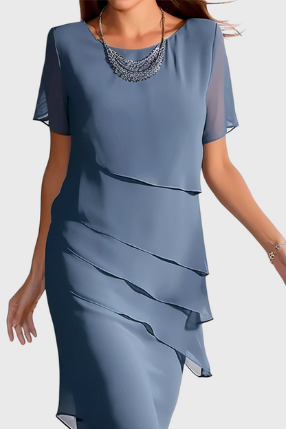 Mia Abito in chiffon con Frange