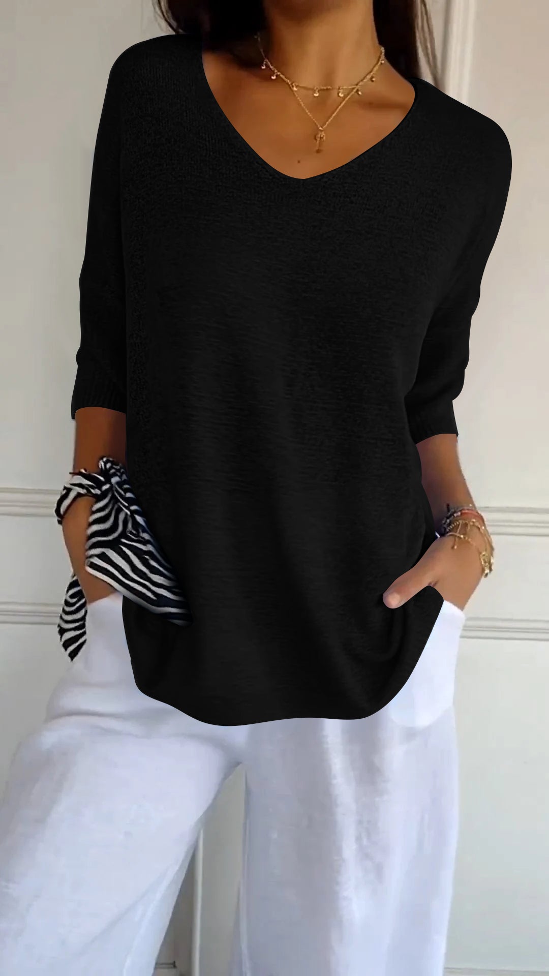 Top di Primavera con scollo a V