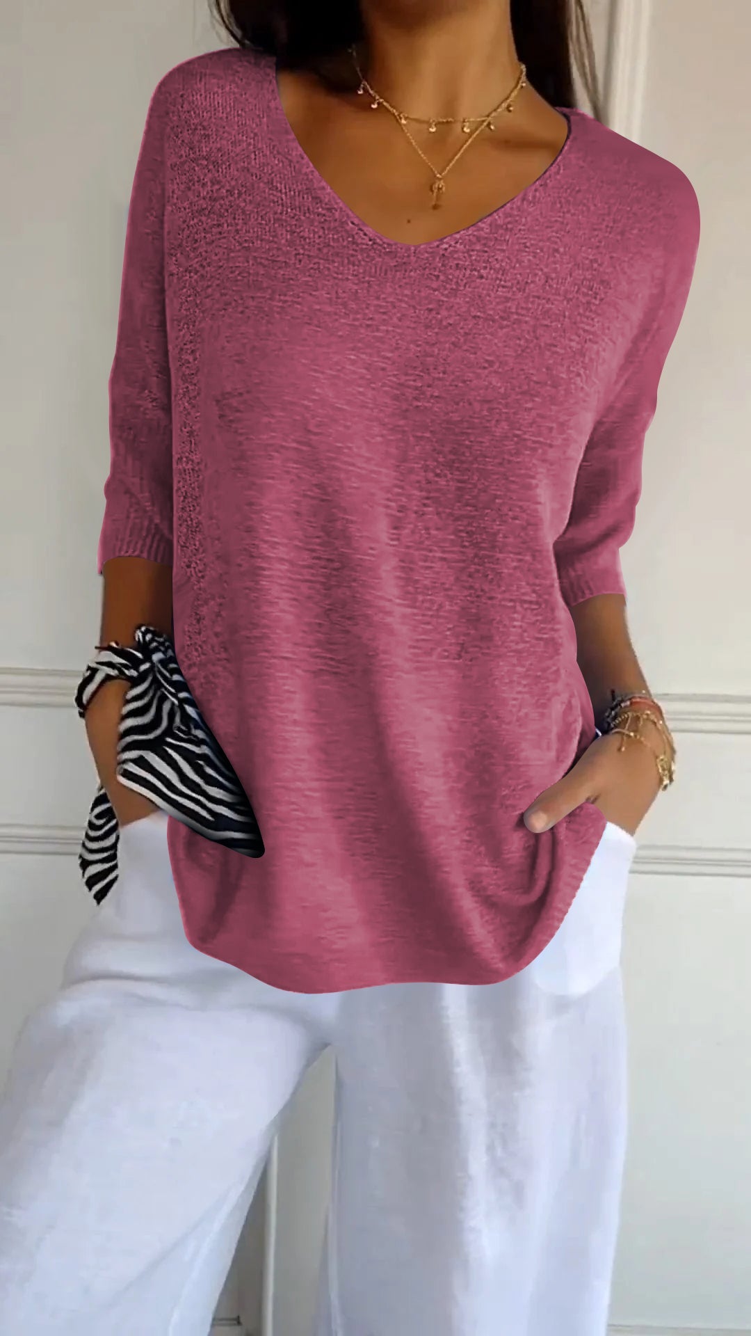Top di Primavera con scollo a V