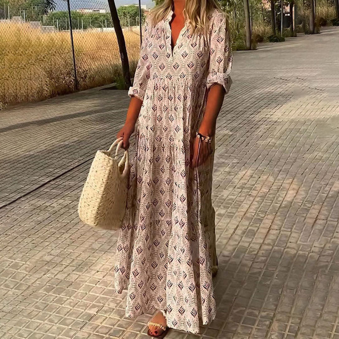 Nora - Abito maxi Boho Elegante