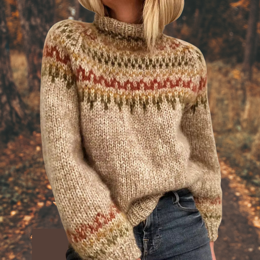 Astrid™ | Maglione in maglia nordica da donna