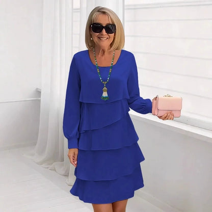 Margaret | Abito elegante Con Maniche lunghe e Volant