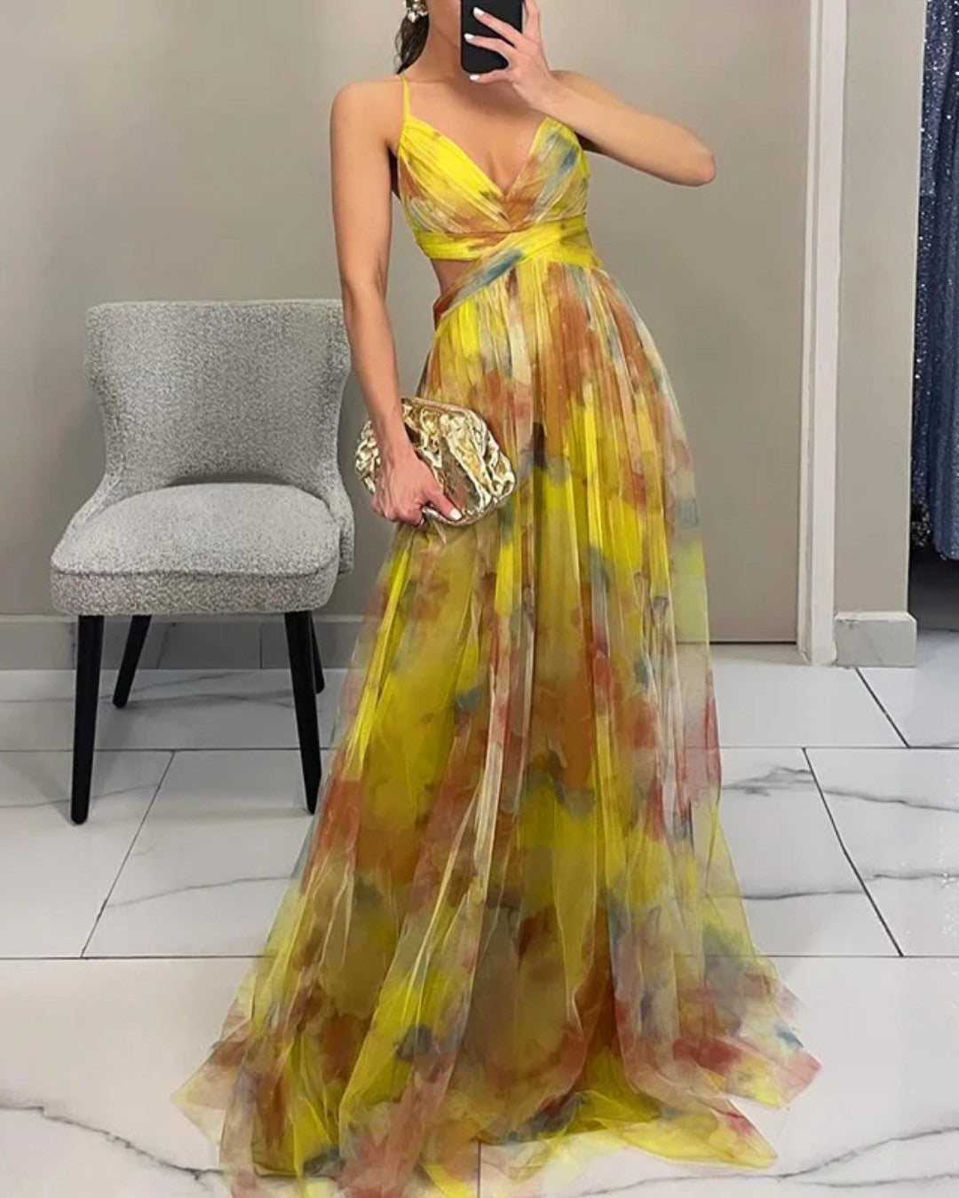 Giselle™ | Incantevole Abito maxi con Stampa floreale