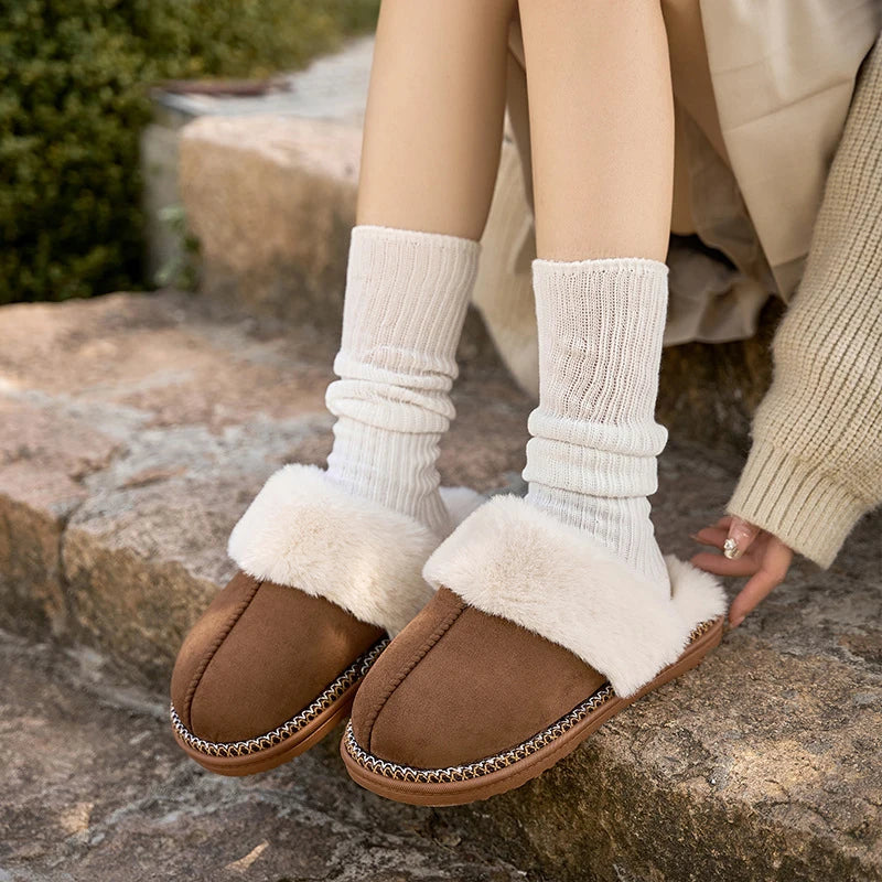 Sneakers di Invierno da donna di Peluche con Fodera di Morbida Vellón e Comfort Cálido