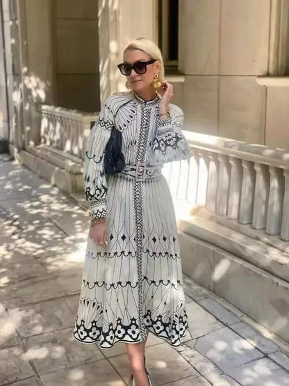 Eulalia - Abito Boho di Collo alto Retrò