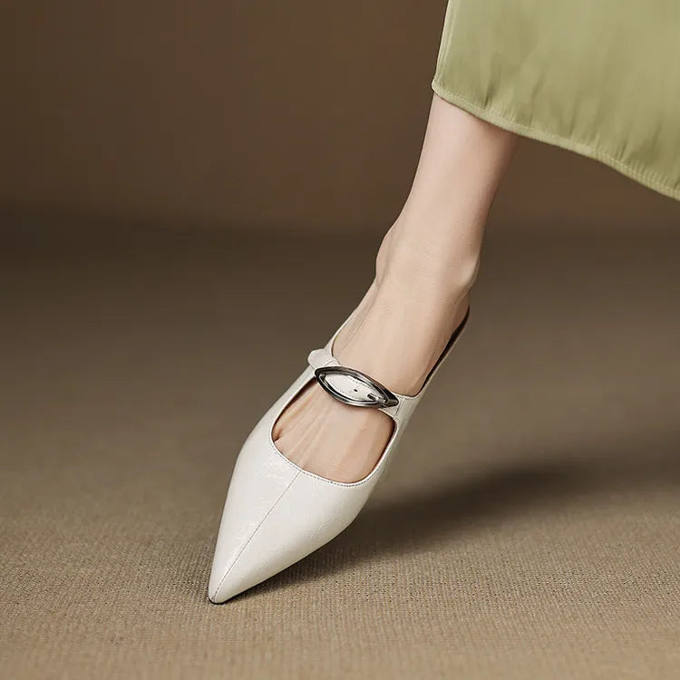 Clara – Mules in pelle naturale