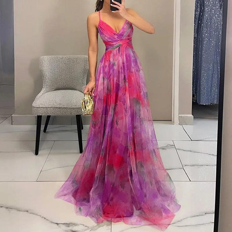 Jennifer | Elegante Abito maxi Floreale