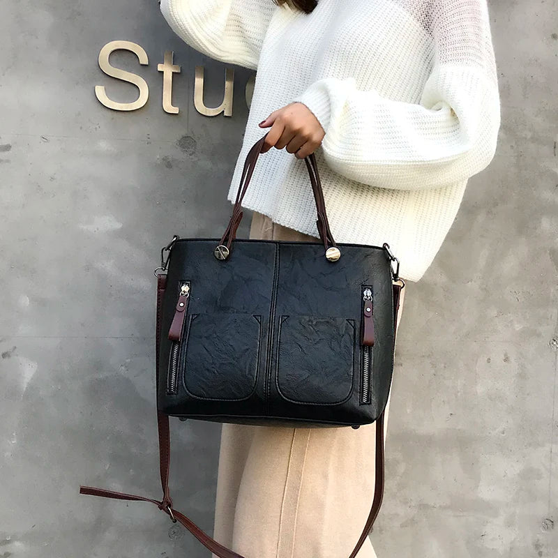 Winslet - Iconic Retrò PU Leather a Tracolla Handbag