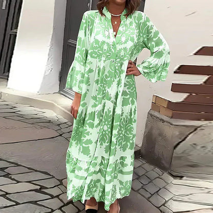 Avielle - Abito Maxi Boho Stampato e a la Moda