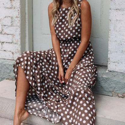 Abito maxi di Pois Capri