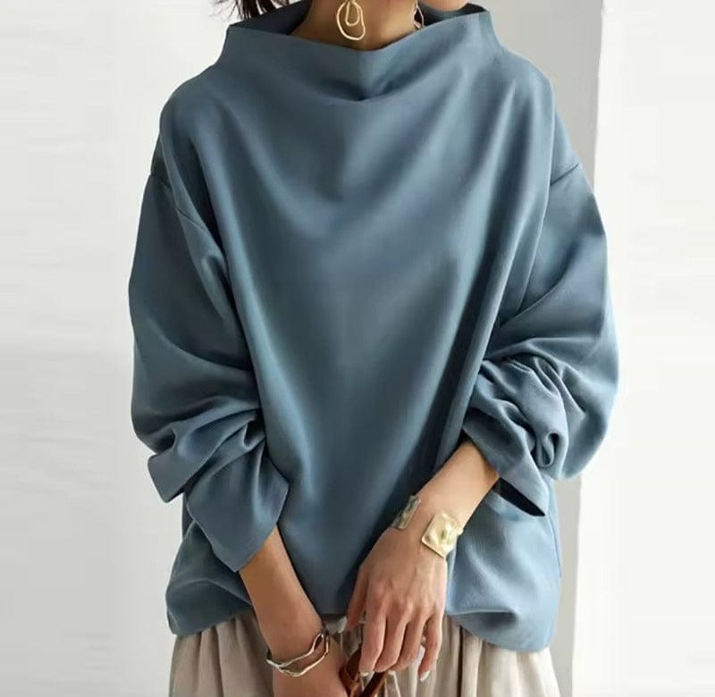Liscia | Top Casual con Collo alto