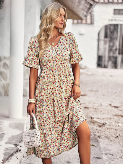 Layla™ - Abito Impreso Elegante con Scollo a V