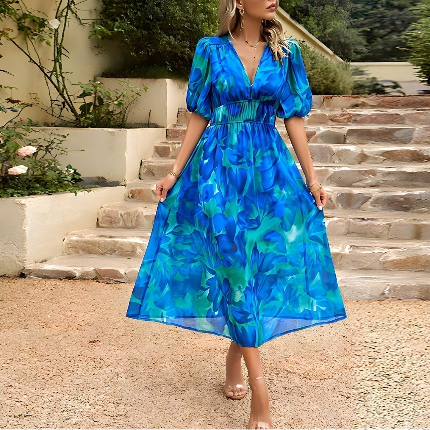 Harper - Abito Midi con scollo a V
