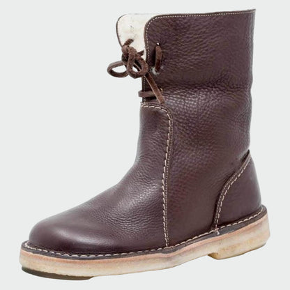 Scarpe di uomo in pelle impermeabili con fodera di lana