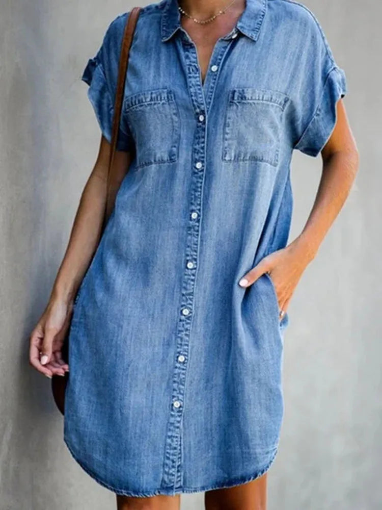 Jessa | Abito di Denim Senza tempo
