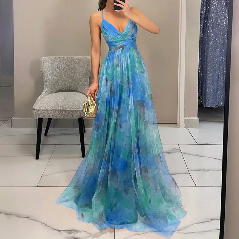 Jennifer | Elegante Abito maxi Floreale