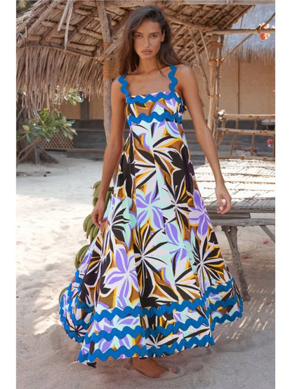 Solana | Elegante Abito maxi Floreale