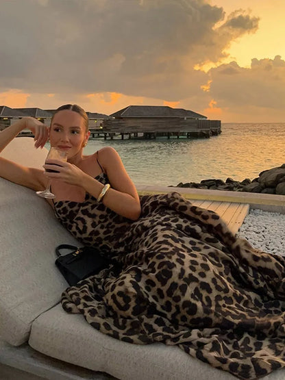 Antonella - Abito maxi di Leopardo