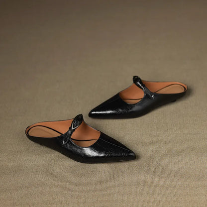 Clara – Mules in pelle naturale