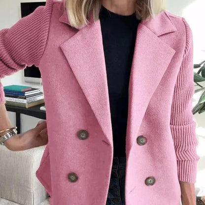 Amora™ | Blazer elegante con maniche in maglia