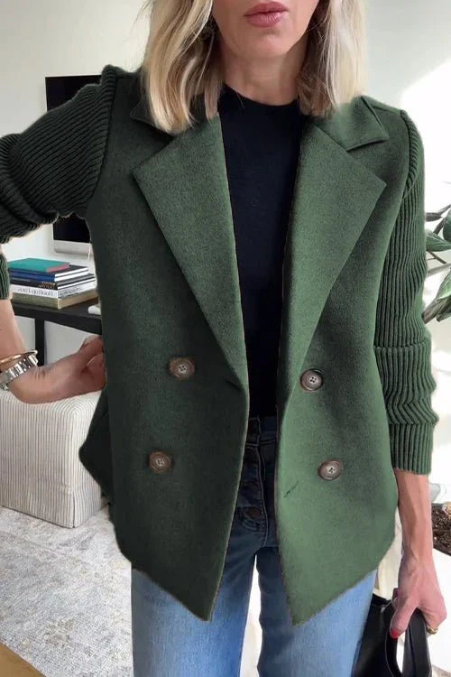 Amora™ | Blazer elegante con maniche in maglia