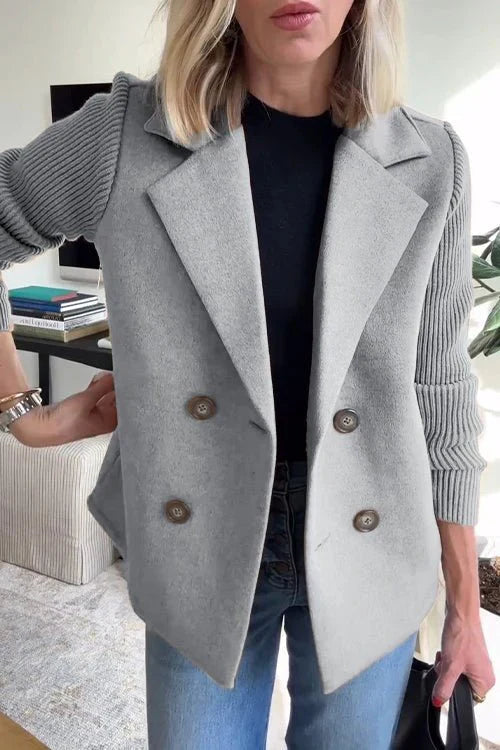 Amora™ | Blazer elegante con maniche in maglia
