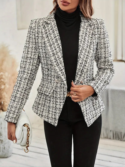 Jalu™ | Blazer di doble botonadura con stampa a quadri