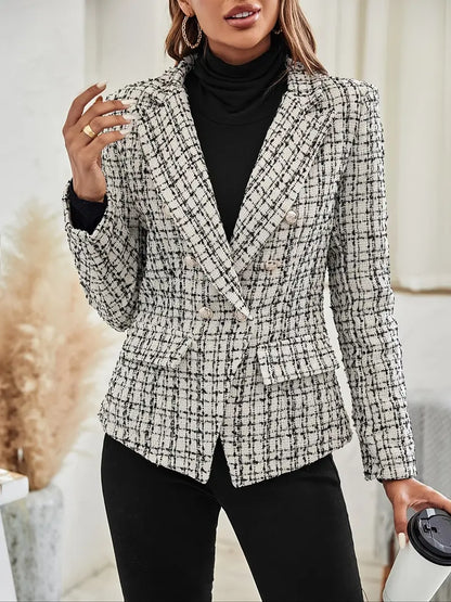 Jalu™ | Blazer di doble botonadura con stampa a quadri