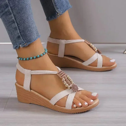 Jacobella - Sandalo con Zeppa Elegante