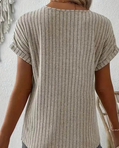 BLUSA DI MAGLIA ROSINA CON scollo a V