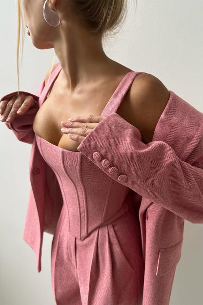 Grace | Set tre pezzi con Blazer di Doppio Bottone