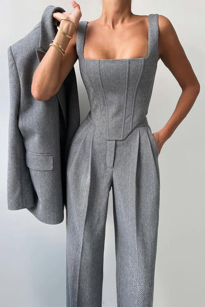 Grace | Set tre pezzi con Blazer di Doppio Bottone